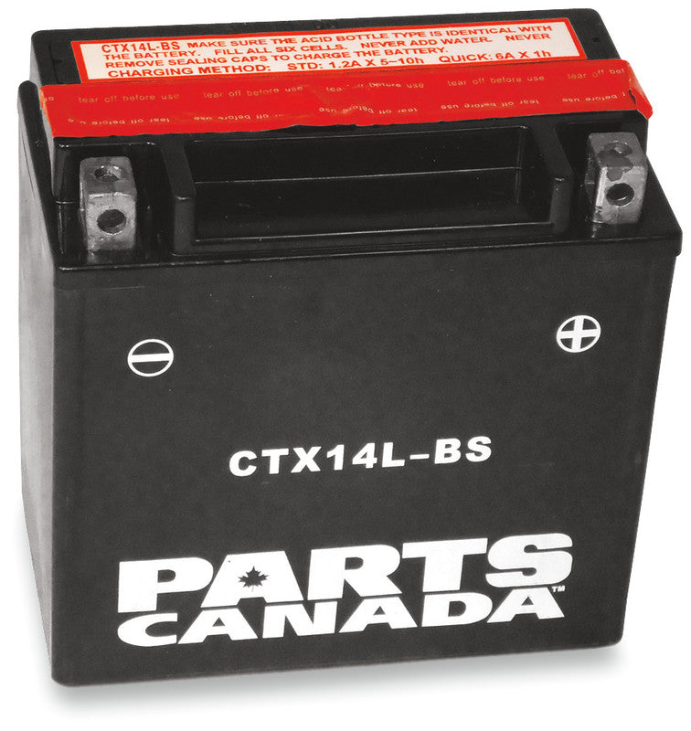 Parts Unlimited CTX14L-BS avec PC Acid Pack (CTX14L-BS)