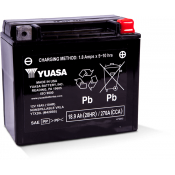 YUASA YTX20L FA AGM BATTERY