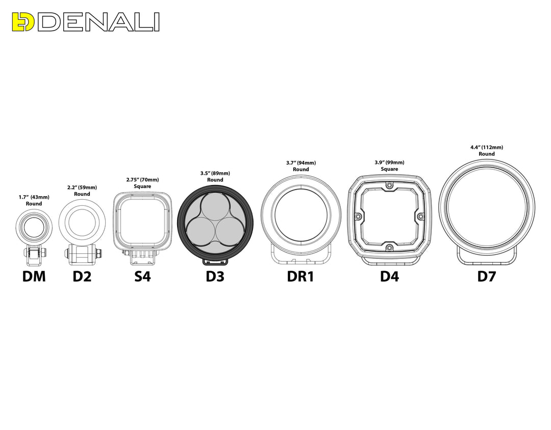 Denali D3 LED Driving Light Pod with DataDim™ Technology