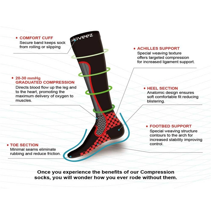 Chaussettes d'équitation de compression Moto-Skiveez Performance