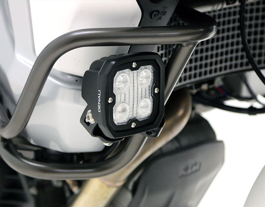 Denali Engine Guard/Crashbar Auxiliary Light Mount For 21mm-29mm (0.828in-1.125in) Diameter Tubes | Black (rev04)