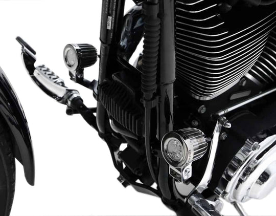 Support de lumière auxiliaire pour protection de moteur/cadre Denali pour tubes de 32 mm à 38 mm (1,25 po à 1,5 po) de diamètre | Chrome (rév04)