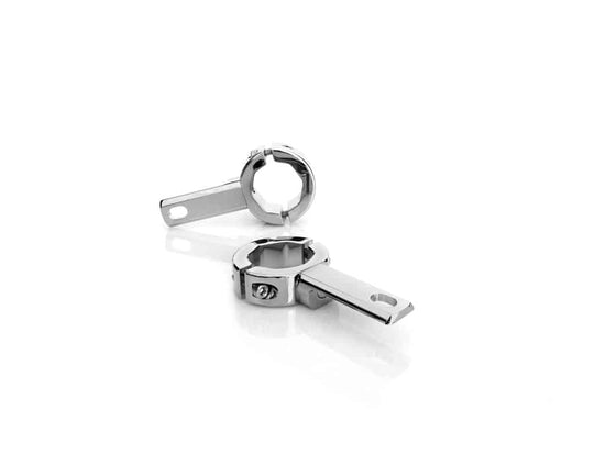 Support de lumière auxiliaire pour protection de moteur/cadre Denali pour tubes de 32 mm à 38 mm (1,25 po à 1,5 po) de diamètre | Chrome (rév04)