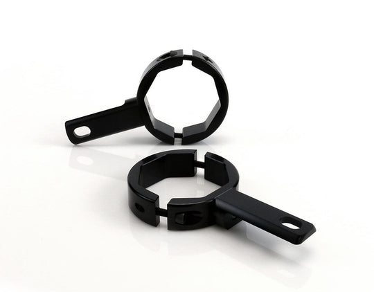 Denali Inverted Fork Tube Auxiliary Light Mount For 50mm-60mm (2in-2.375in) Diameter Tubes | Black (rev07)