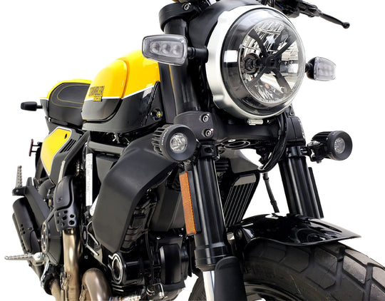 Denali Inverted Fork Tube Auxiliary Light Mount For 50mm-60mm (2in-2.375in) Diameter Tubes | Black (rev07)