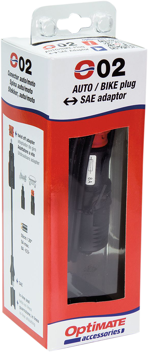 Câble Tecmate Optimate SAE vers Auto/DIN 20'' (O-02)