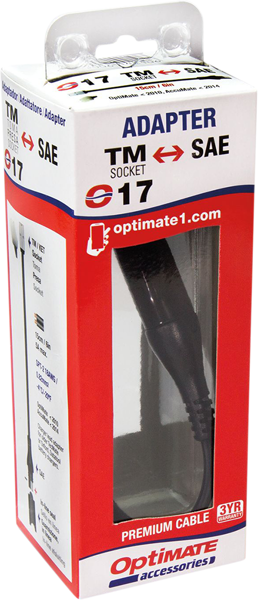 Câble adaptateur Tecmate Optimate SAE/KET 6'' (O-17)