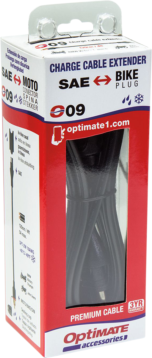 Câble Tecmate Optimate SAE vers fiche DIN 48''/120cm (O-09)