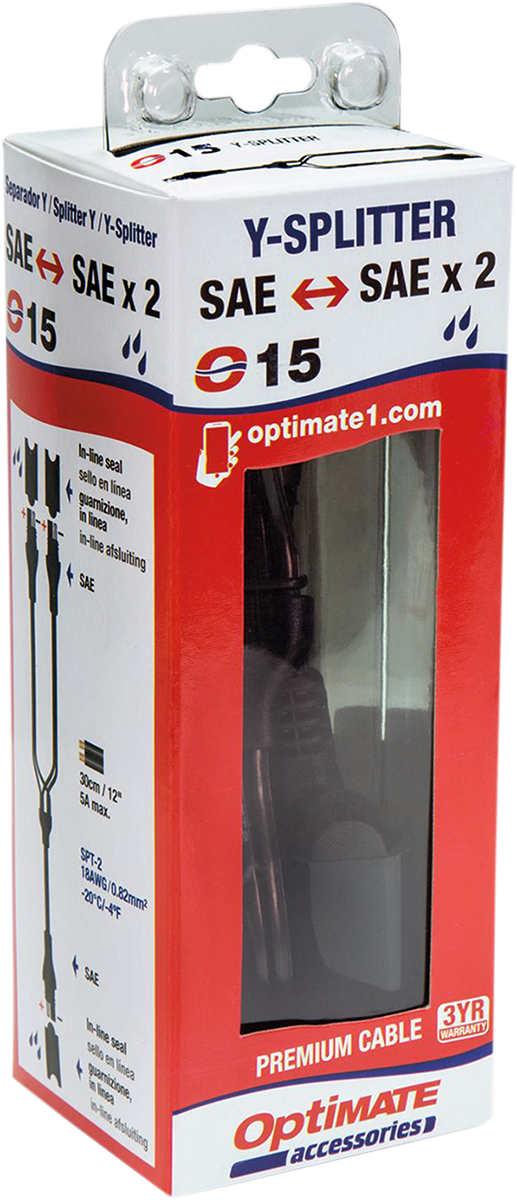 Câble Tecmate Optimate SAE/ 2 X SAE 12'' (O-15)