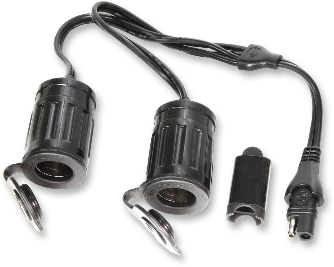 Câble Tecmate Optimate SAE/2 X Prise Auto 12'' (O-26)