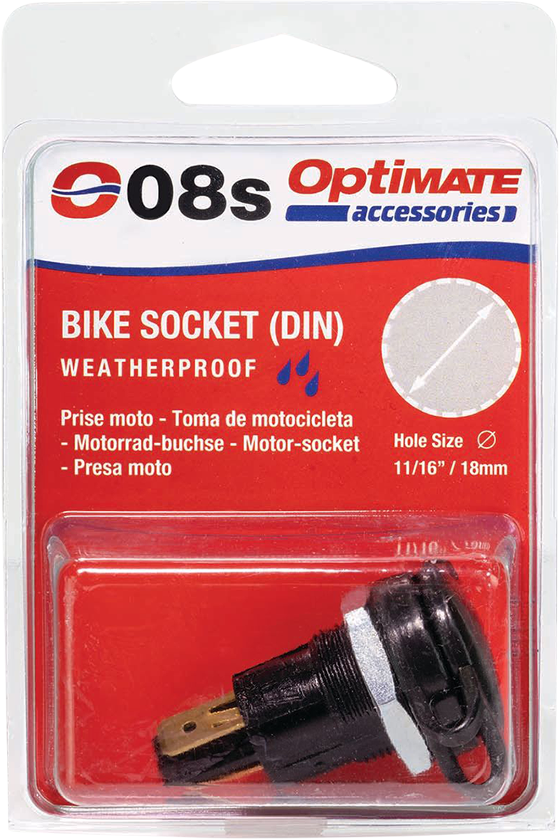 Prise DIN Tecmate Optimate avec capuchon rabattable (O-08S)