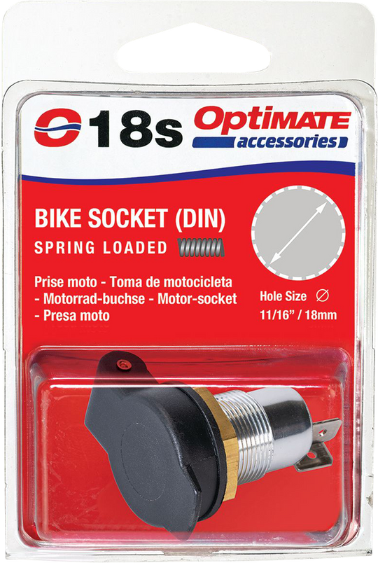 Prise DIN Tecmate Optimate avec capuchon rabattable (O-18S)