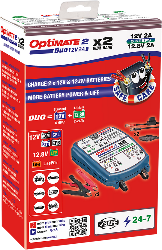 Tecmate Optimate 2 Duo X 2 Banque (TM-571)