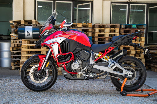 Outback Motortek Ducati Multistrada V4 – Crash Bars Combo Red