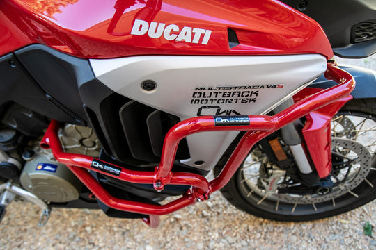Outback Motortek Ducati Multistrada V4 – Crash Bars Combo Red