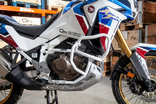 Outback Motortek Honda CRF1100L Africa Twin – Crash Guards Combo White