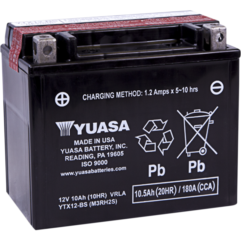 Yuasa YTX12-BS With Acid Pack (YUAM3Rh2S)
