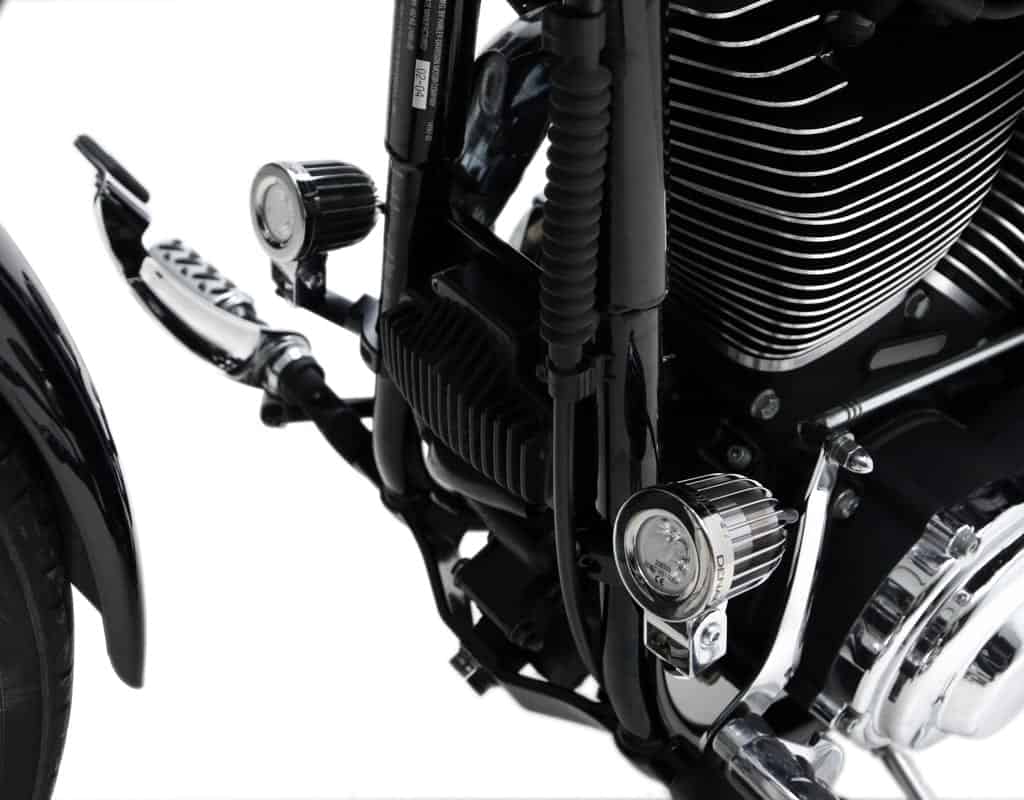Denali Engine Guard/Frame Auxiliary Light Mount For 32mm-38mm (1.25in-1.5in) Diameter Tubes | Black (rev03)
