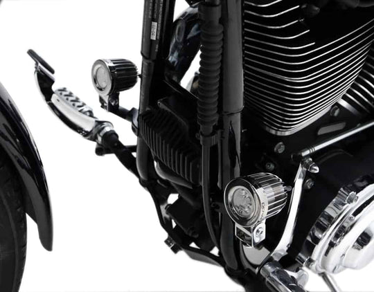 Denali Engine Guard/Frame Auxiliary Light Mount For 32mm-38mm (1.25in-1.5in) Diameter Tubes | Black (rev03)