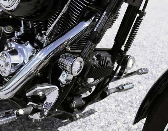 Denali Engine Guard/Frame Auxiliary Light Mount For 32mm-38mm (1.25in-1.5in) Diameter Tubes | Black (rev03)
